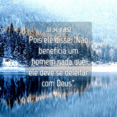 Picture 04 - Jó 34:9 BSL - Pois ele disse: 'Não beneficia um homem nada que - Bible Verse Picture