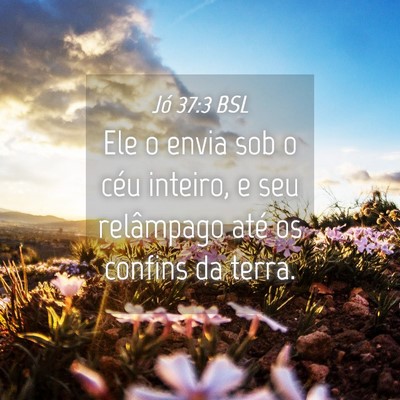 Picture 04 - Jó 37:3 BSL - Ele o envia sob o céu inteiro, e seu relâmpago - Bible Verse Picture