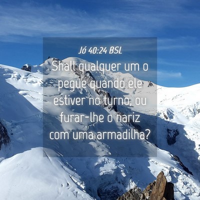 Picture 04 - Jó 40:24 BSL - Shall qualquer um o pegue quando ele estiver no - Bible Verse Picture