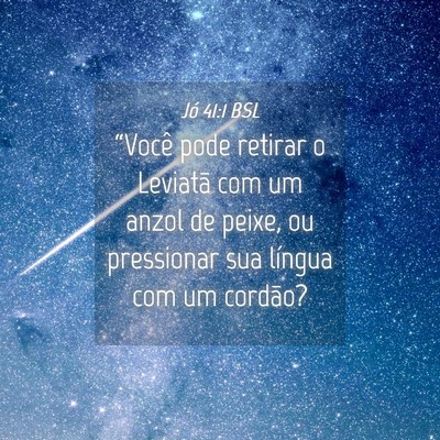 Picture 04 - Jó 41:1 BSL - “Você pode retirar o Leviatã com um anzol de - Bible Verse Picture