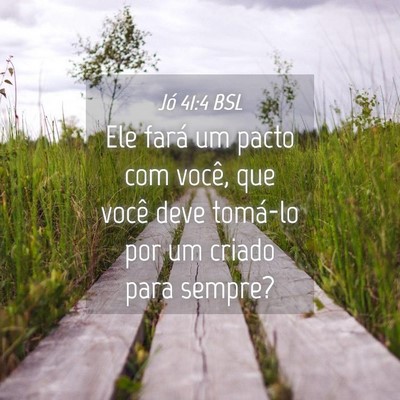 Picture 04 - Jó 41:4 BSL - Ele fará um pacto com você, que você deve - Bible Verse Picture