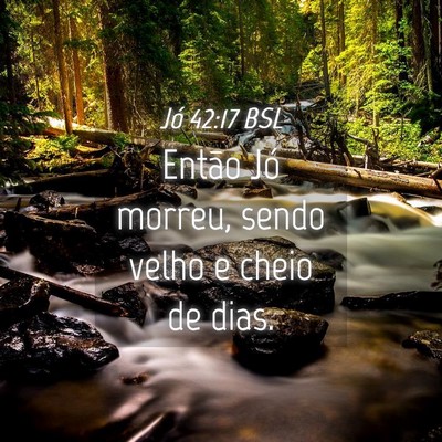 Picture 04 - Jó 42:17 BSL - Então Jó morreu, sendo velho e cheio de - Bible Verse Picture