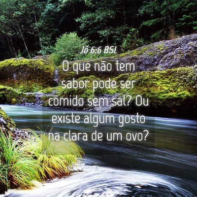 Picture 04 - Jó 6:6 BSL - O que não tem sabor pode ser comido sem sal? Ou - Bible Verse Picture