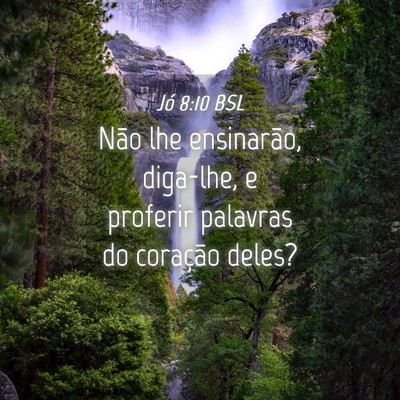 Picture 04 - Jó 8:10 BSL - Não lhe ensinarão, diga-lhe, e proferir - Bible Verse Picture
