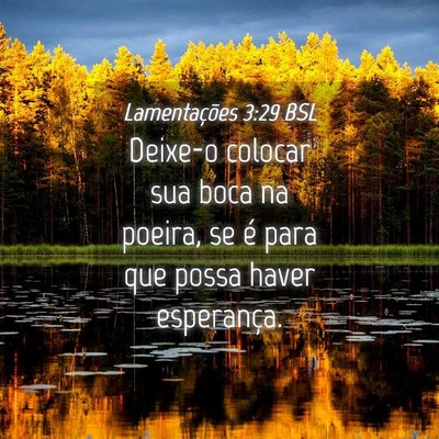 Picture 04 - Lamentações 3:29 BSL - Deixe-o colocar sua boca na poeira, se é para - Bible Verse Picture