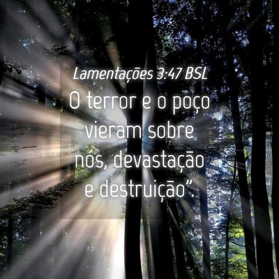 Picture 04 - Lamentações 3:47 BSL - O terror e o poço vieram sobre nós, - Bible Verse Picture