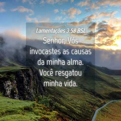 Picture 04 - Lamentações 3:58 BSL - Senhor, Vós invocastes as causas da minha alma. - Bible Verse Picture