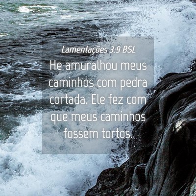 Picture 04 - Lamentações 3:9 BSL - He amuralhou meus caminhos com pedra cortada. Ele - Bible Verse Picture