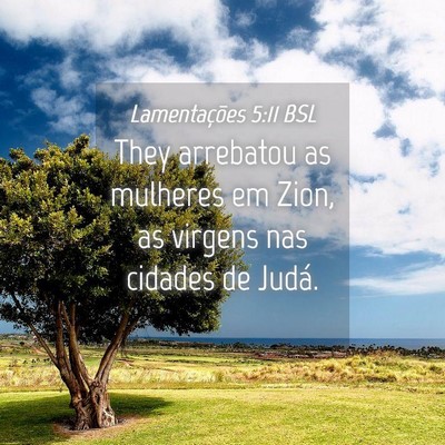 Picture 04 - Lamentações 5:11 BSL - They arrebatou as mulheres em Zion, as virgens - Bible Verse Picture