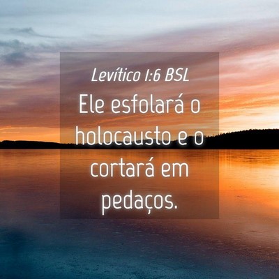 Picture 04 - Levítico 1:6 BSL - Ele esfolará o holocausto e o cortará em - Bible Verse Picture