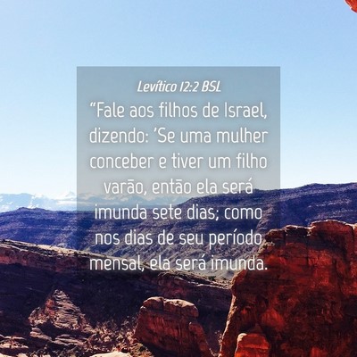 Picture 04 - Levítico 12:2 BSL - “Fale aos filhos de Israel, dizendo: 'Se uma - Bible Verse Picture