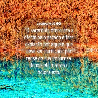 Picture 04 - Levítico 14:19 BSL - “O sacerdote oferecerá a oferta pelo pecado e - Bible Verse Picture
