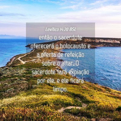 Picture 04 - Levítico 14:20 BSL - então o sacerdote oferecerá o holocausto e a - Bible Verse Picture