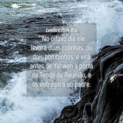 Picture 04 - Levítico 15:14 BSL - “'No oitavo dia ele levará duas rolinhas, ou - Bible Verse Picture
