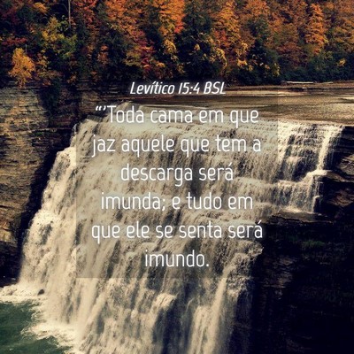 Picture 04 - Levítico 15:4 BSL - “'Toda cama em que jaz aquele que tem a - Bible Verse Picture