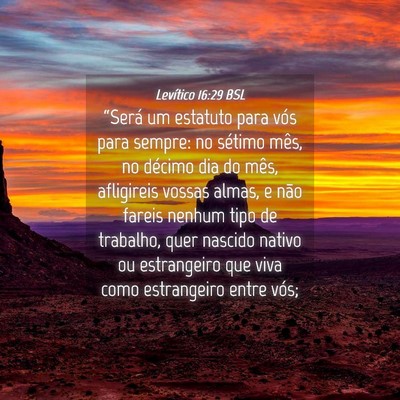 Picture 04 - Levítico 16:29 BSL - “Será um estatuto para vós para sempre: no - Bible Verse Picture