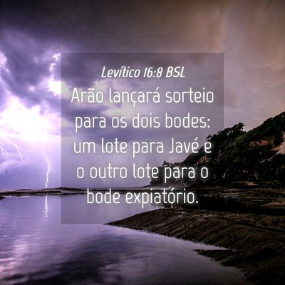 Picture 04 - Levítico 16:8 BSL - Arão lançará sorteio para os dois bodes: um - Bible Verse Picture