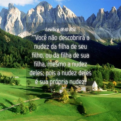 Picture 04 - Levítico 18:10 BSL - “'Você não descobrirá a nudez da filha de - Bible Verse Picture
