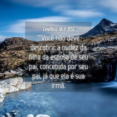 Picture 04 - Levítico 18:11 BSL - “'Você não deve descobrir a nudez da filha da - Bible Verse Picture