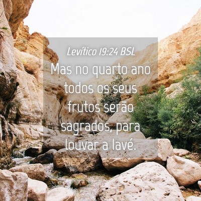 Picture 04 - Levítico 19:24 BSL - Mas no quarto ano todos os seus frutos serão - Bible Verse Picture