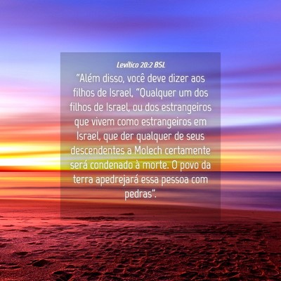 Picture 04 - Levítico 20:2 BSL - “Além disso, você deve dizer aos filhos de - Bible Verse Picture