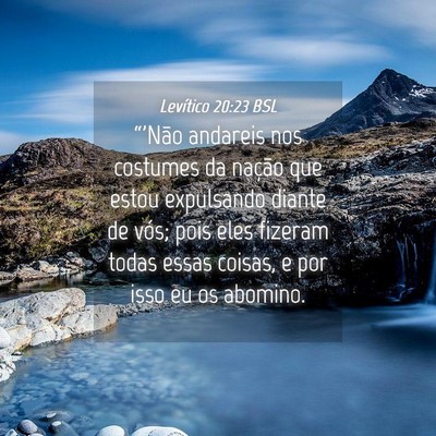 Picture 04 - Levítico 20:23 BSL - “'Não andareis nos costumes da nação que - Bible Verse Picture