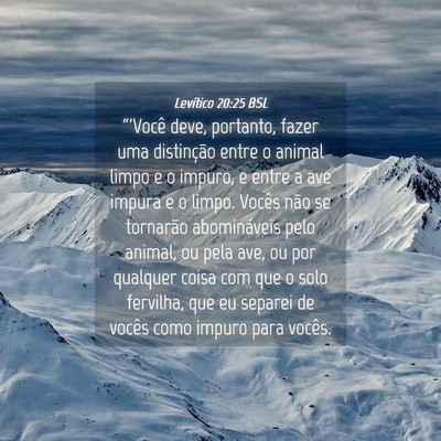 Picture 04 - Levítico 20:25 BSL - “'Você deve, portanto, fazer uma distinção - Bible Verse Picture