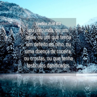 Picture 04 - Levítico 21:20 BSL - ou corcunda, ou um anão, ou um que tenha um - Bible Verse Picture