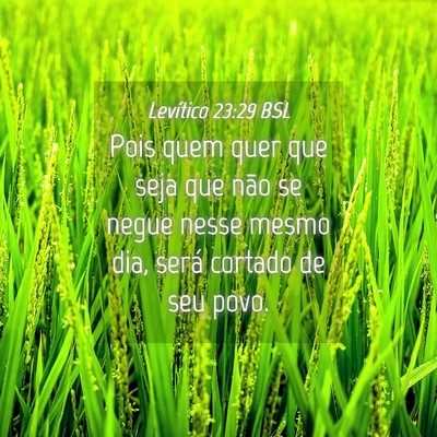 Picture 04 - Levítico 23:29 BSL - Pois quem quer que seja que não se negue nesse - Bible Verse Picture