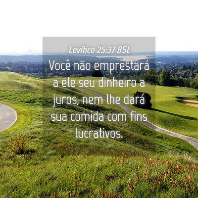Picture 04 - Levítico 25:37 BSL - Você não emprestará a ele seu dinheiro a - Bible Verse Picture