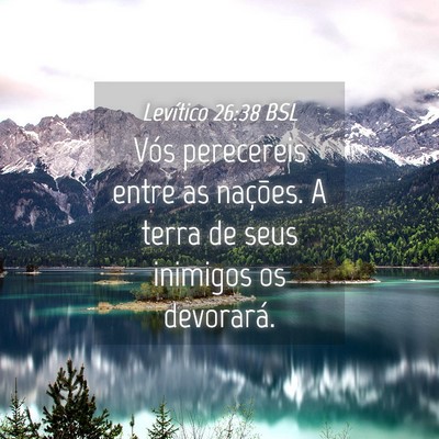 Picture 04 - Levítico 26:38 BSL - Vós perecereis entre as nações. A terra de - Bible Verse Picture