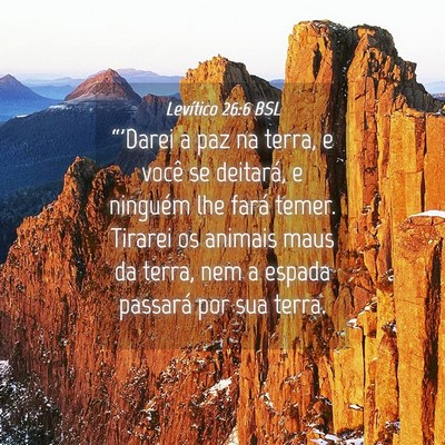 Picture 04 - Levítico 26:6 BSL - “'Darei a paz na terra, e você se deitará, e - Bible Verse Picture