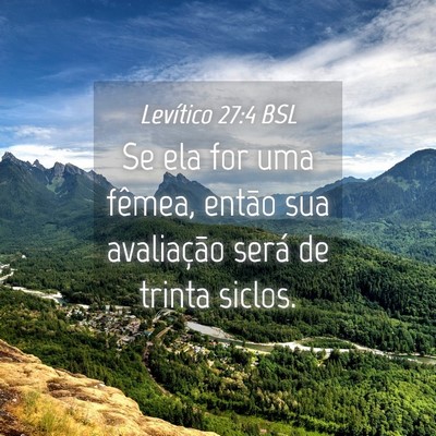Picture 04 - Levítico 27:4 BSL - Se ela for uma fêmea, então sua avaliação - Bible Verse Picture