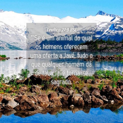 Picture 04 - Levítico 27:9 BSL - “'Se é um animal do qual os homens oferecem - Bible Verse Picture