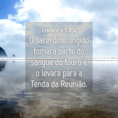 Picture 04 - Levítico 4:5 BSL - O sacerdote ungido tomará parte do sangue do - Bible Verse Picture