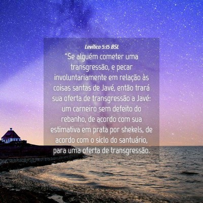 Picture 04 - Levítico 5:15 BSL - “Se alguém cometer uma transgressão, e pecar - Bible Verse Picture