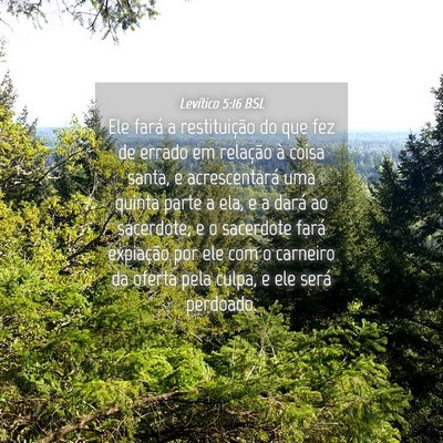 Picture 04 - Levítico 5:16 BSL - Ele fará a restituição do que fez de errado em - Bible Verse Picture