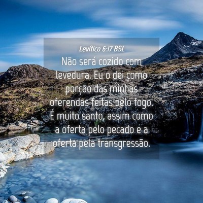 Picture 04 - Levítico 6:17 BSL - Não será cozido com levedura. Eu o dei como - Bible Verse Picture