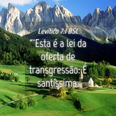 Picture 04 - Levítico 7:1 BSL - “'Esta é a lei da oferta de transgressão: É - Bible Verse Picture