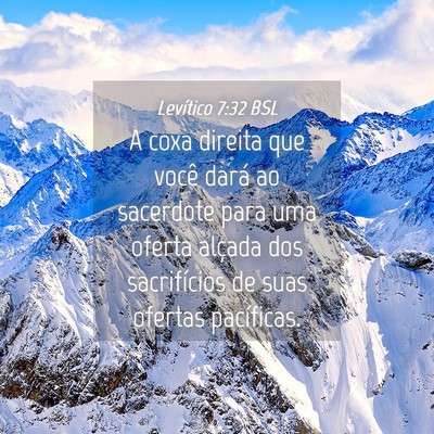 Picture 04 - Levítico 7:32 BSL - A coxa direita que você dará ao sacerdote para - Bible Verse Picture