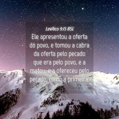 Picture 04 - Levítico 9:15 BSL - Ele apresentou a oferta do povo, e tomou a cabra - Bible Verse Picture