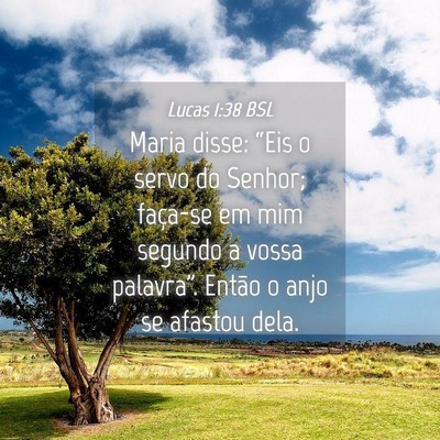 Picture 04 - Lucas 1:38 BSL - Maria disse: “Eis o servo do Senhor; faça-se - Bible Verse Picture