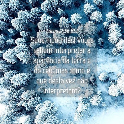Picture 04 - Lucas 12:56 BSL - Seus hipócritas! Vocês sabem interpretar a - Bible Verse Picture