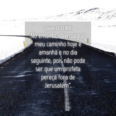 Picture 04 - Lucas 13:33 BSL - No entanto, devo seguir meu caminho hoje e - Bible Verse Picture