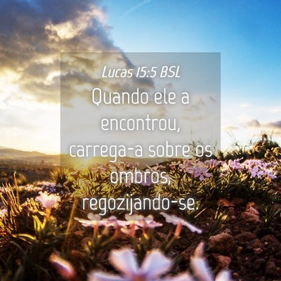 Picture 04 - Lucas 15:5 BSL - Quando ele a encontrou, carrega-a sobre os - Bible Verse Picture
