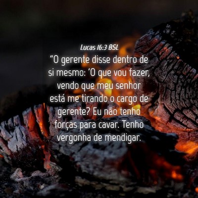 Picture 04 - Lucas 16:3 BSL - “O gerente disse dentro de si mesmo: 'O que vou - Bible Verse Picture