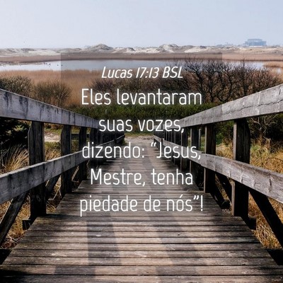 Picture 04 - Lucas 17:13 BSL - Eles levantaram suas vozes, dizendo: “Jesus, - Bible Verse Picture