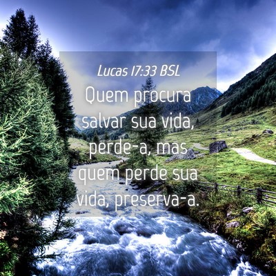 Picture 04 - Lucas 17:33 BSL - Quem procura salvar sua vida, perde-a, mas quem - Bible Verse Picture