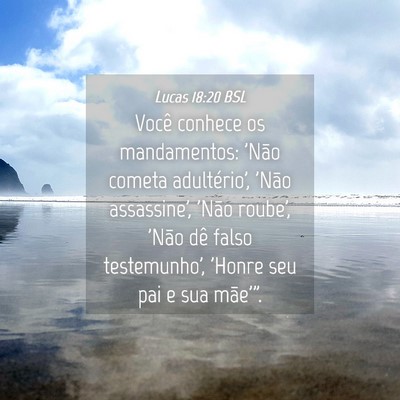 Picture 04 - Lucas 18:20 BSL - Você conhece os mandamentos: 'Não cometa - Bible Verse Picture