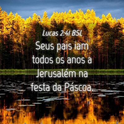 Picture 04 - Lucas 2:41 BSL - Seus pais iam todos os anos a Jerusalém na festa - Bible Verse Picture
